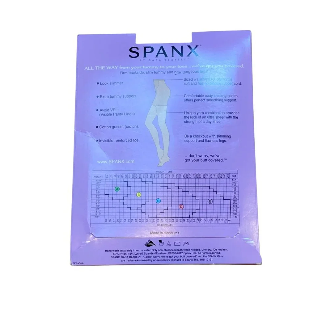 Spanx All The Way Full Length Hose Tummy To Toes‎ Nude Size D
